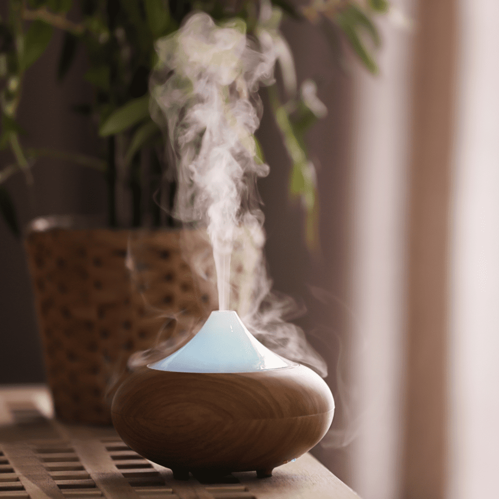 An electronic ultrasonic diffuser in action