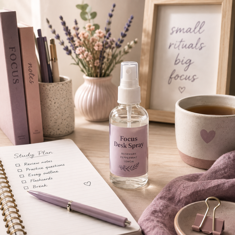 Focus Desk Spray Recipe: Essential Oils for Study Season